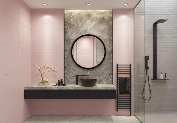 Pairing Round Mirrors with Hotel Guest Bathroom and Bedroom Finishes Tips for Designers