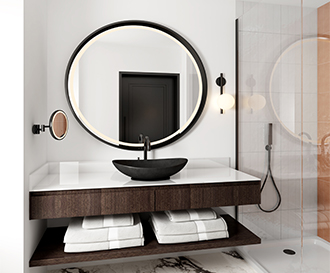 DALI-Controlled LED Mirrors for Hotel Projects
